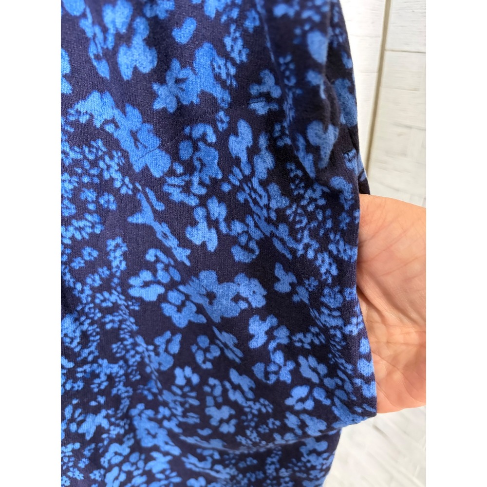 Simply Vera Vera Wang Dress Shirt Floral V-Neck Knit Pockets Long Sleeve Plus Sz - Picture 3 of 12